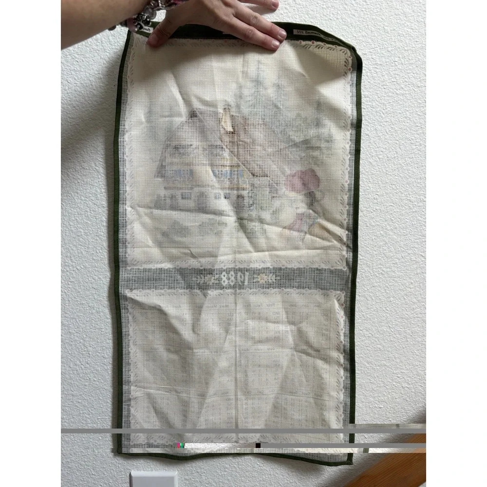 Vintage Linen 1988 German Folk Art Kitchen Calendar Tea Towel Piepmats Dessin